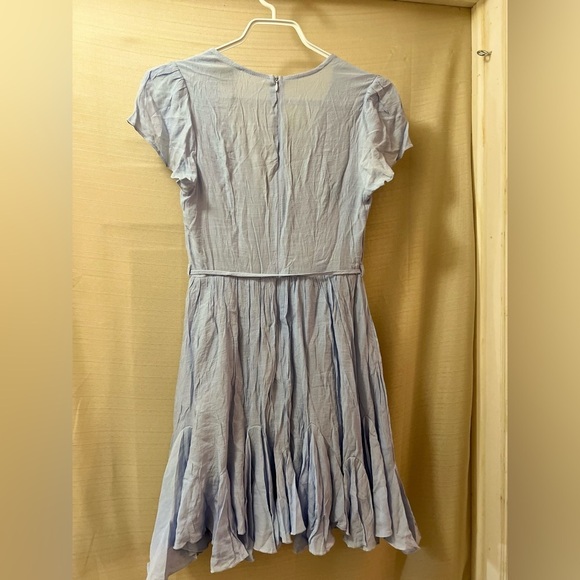 🔵 Hello Molly summer flowy dress size xs zip up back with tie waist - Picture 5 of 7